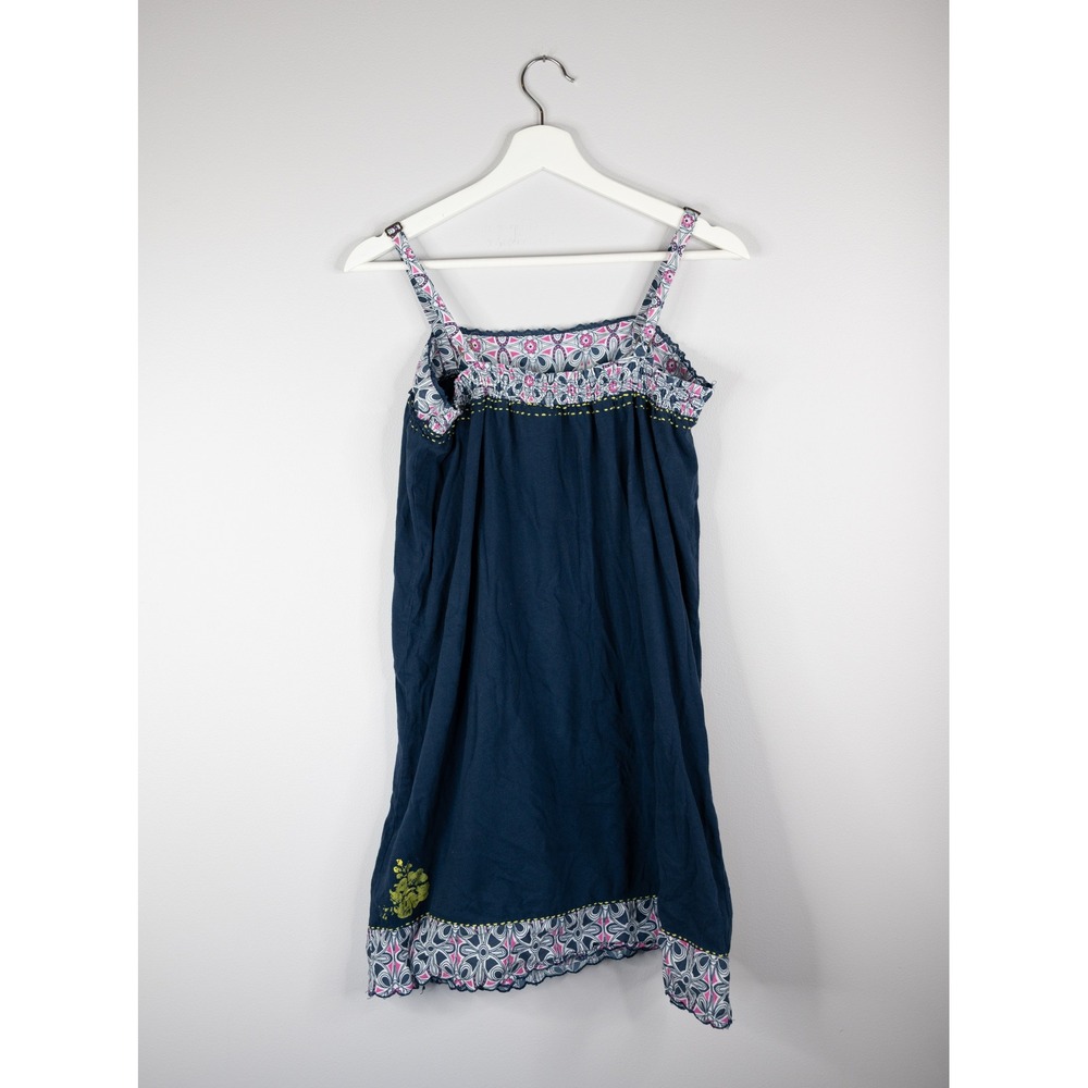 Billabong Mini Tank Dress Womens XL Navy Blue Boho Floral Cotton summer - Picture 4 of 7